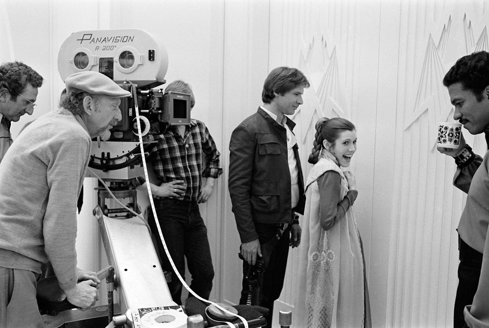 On the set of Star Wars Behind the Scenes