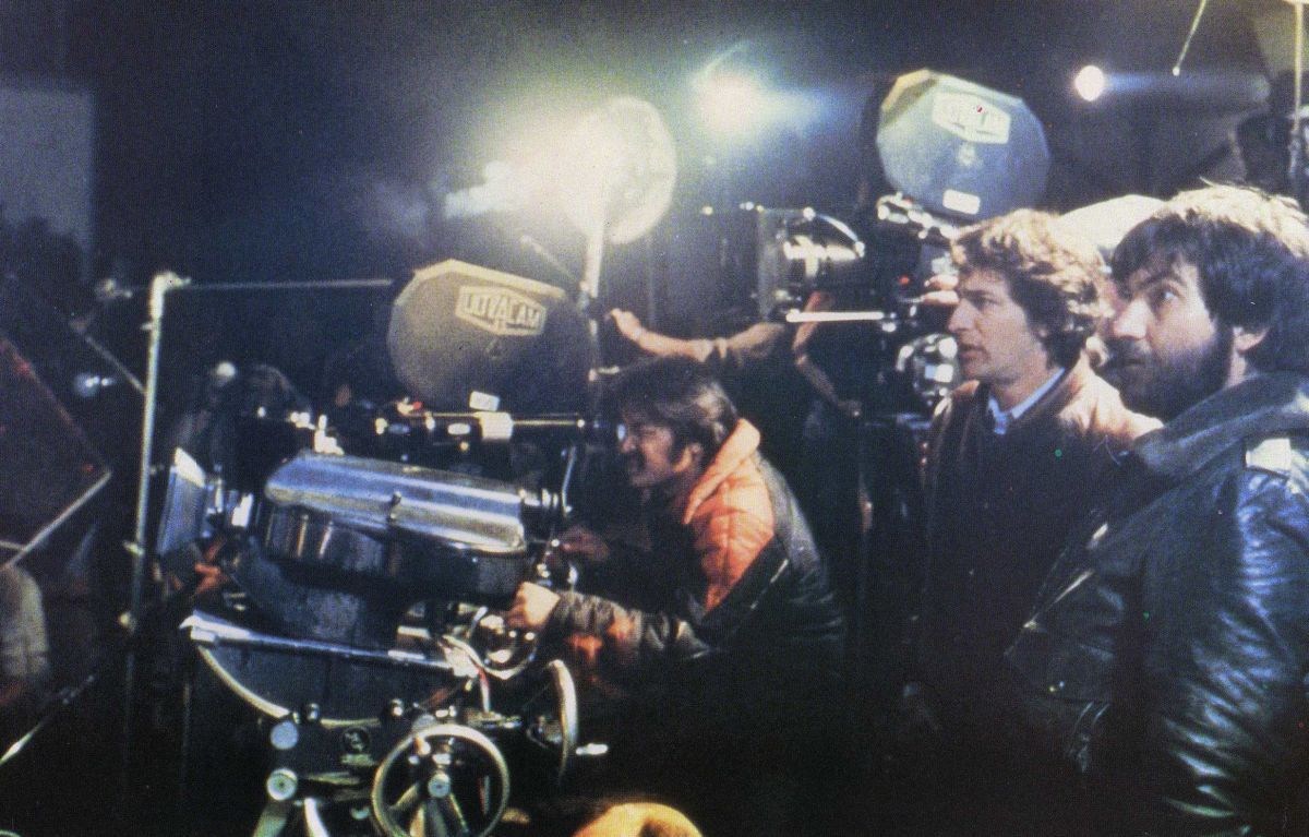 Tobe Hooper with Steven Spielberg Behind the Scenes