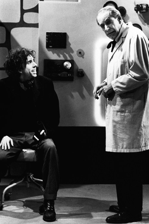 Tim Burton and Martin Landau : Ed Wood (1994) Behind the Scenes