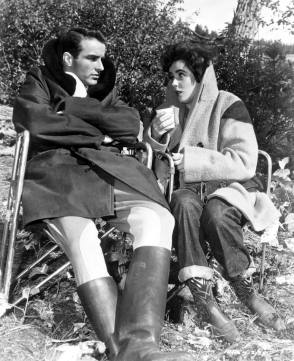 Elizabeth Taylor and Montgomery Clift - Behind the Scenes photos