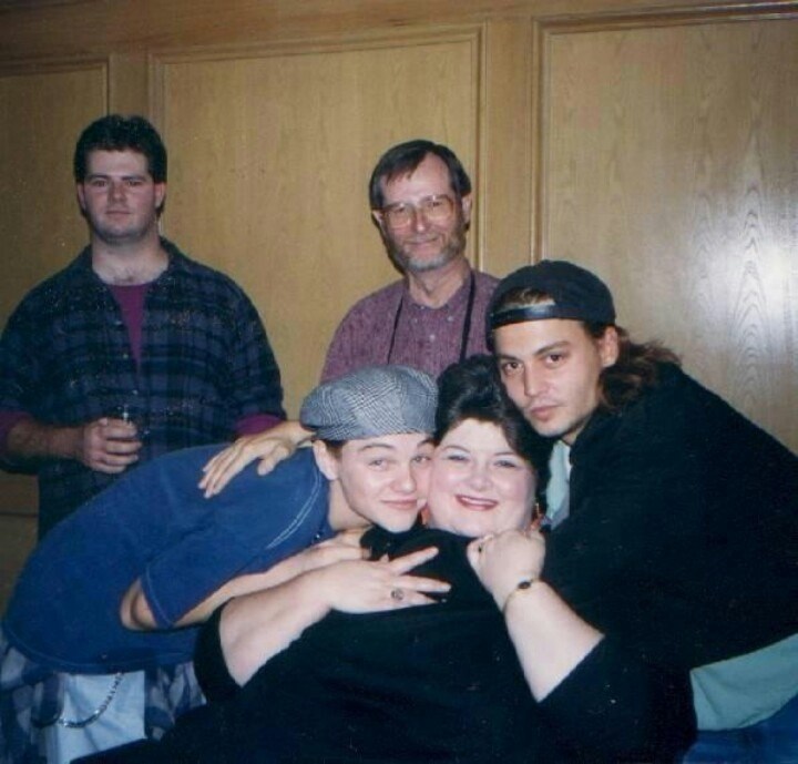 Young Leo with Co-Stars Behind the Scenes