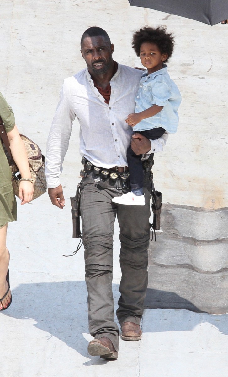 Idris Elba and His Son Behind the Scenes