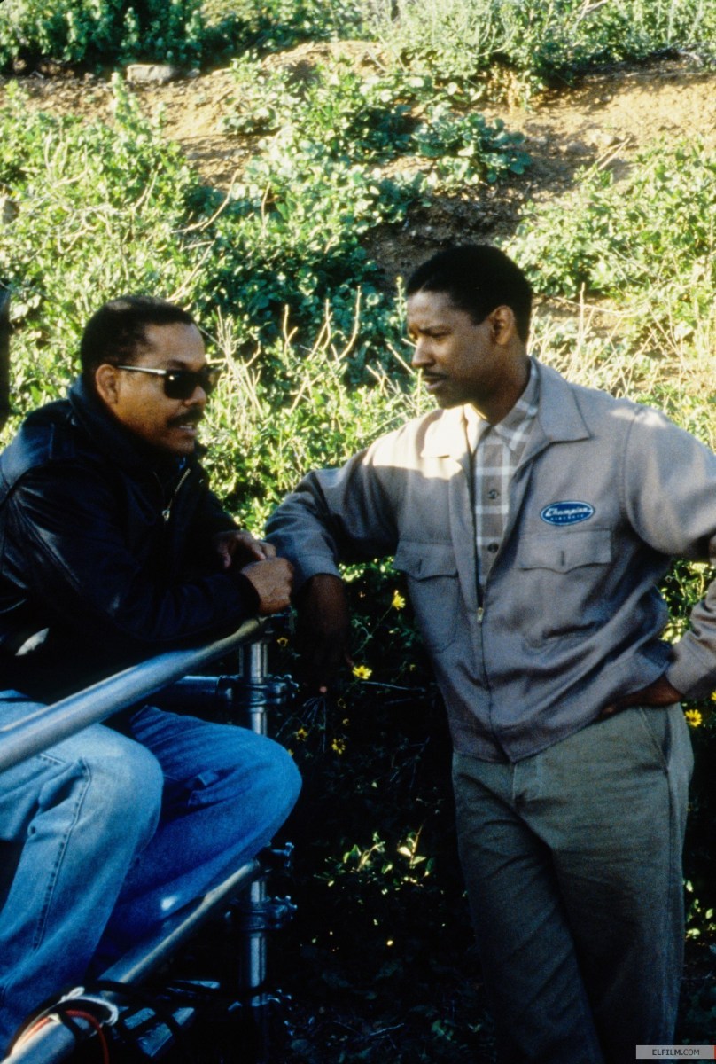 Carl and Denzel Behind the Scenes