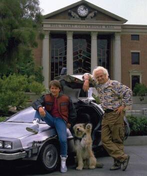 Marty, Doc, And Einstein - Behind the Scenes photos