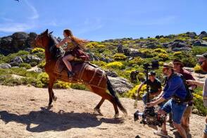 Horse Riding on Set - Behind the Scenes photos