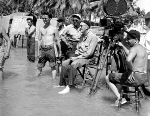 Filming A Scene On The Beach