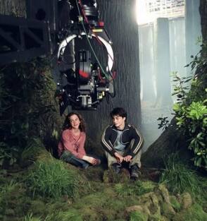 Harry and  Hermione - Behind the Scenes photos